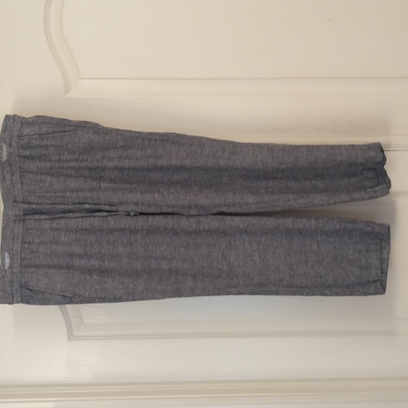 Ann Taylor Linen Blend Drawstring Pants Sz Large Petite 36" x 25" - Picture 2 of 7